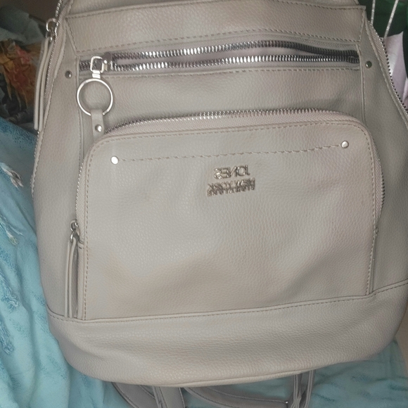 Gray Leather Backpack - Picture 2 of 7